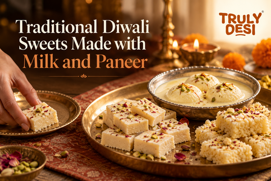 traditional diwali sweets made with Milk and Paneer