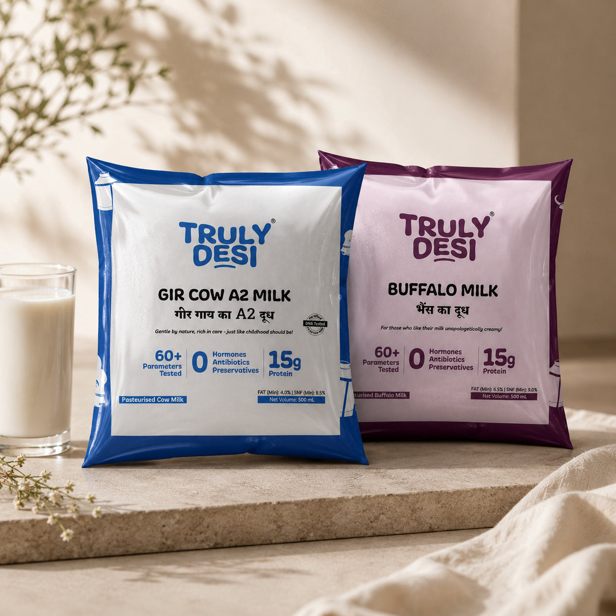 Buy Farm Fresh A2 Cow Milk & Buffalo Milk Online – Truly Desi