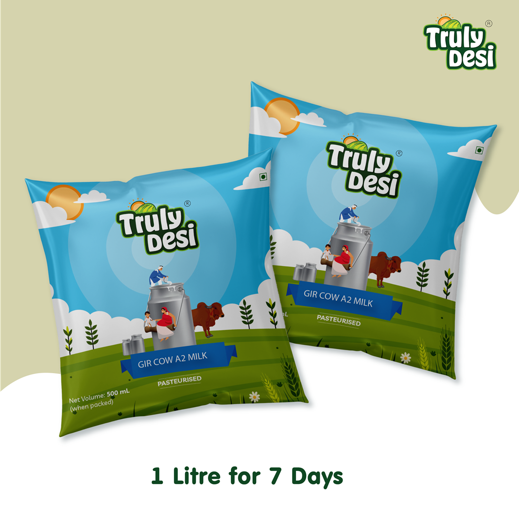 Gir Cow Milk Trial Pack (7 Ltr)
