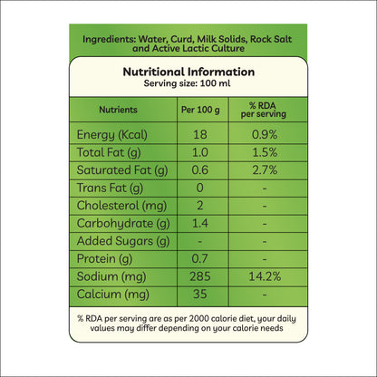 Gir Cow A2 Buttermilk