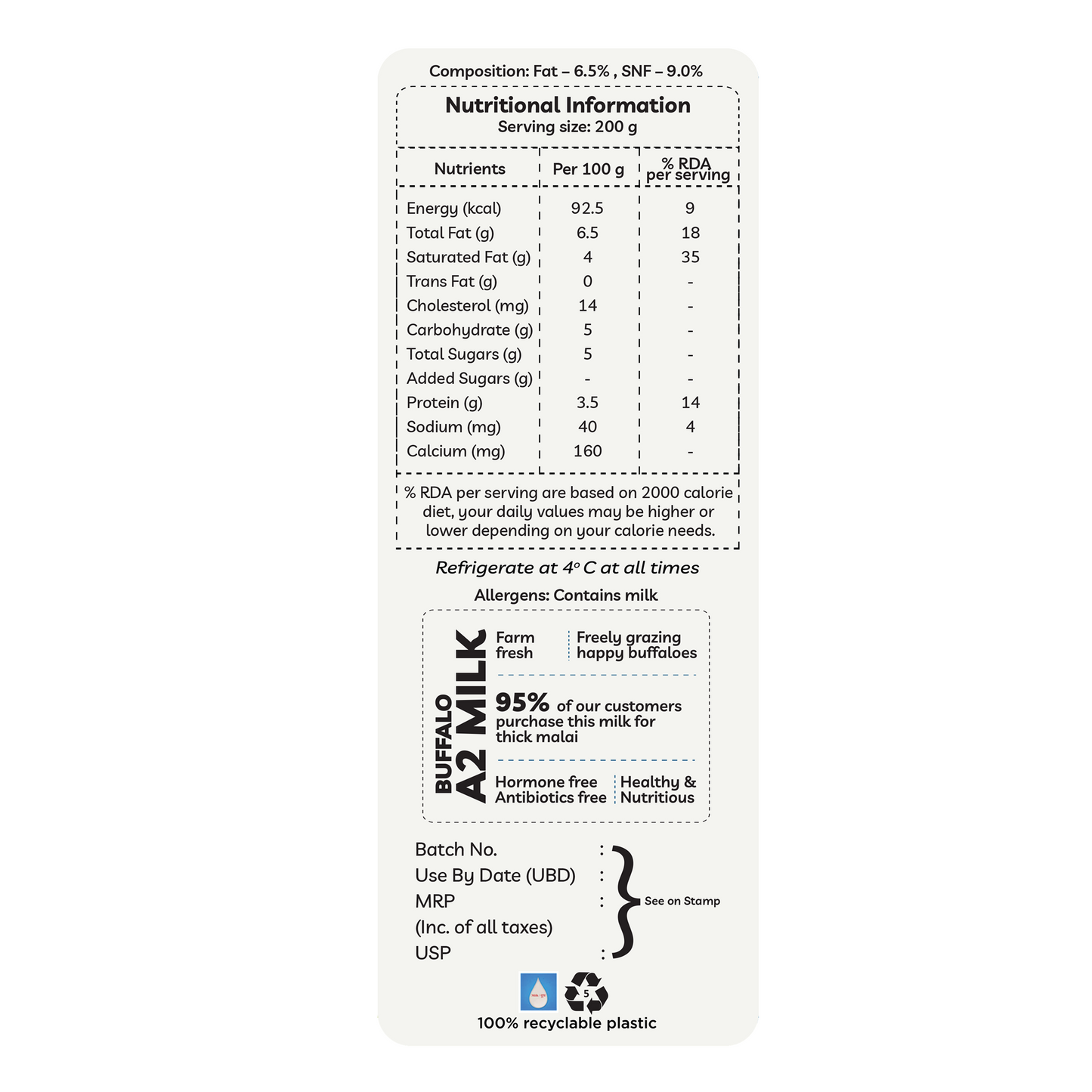 Buffalo Milk Trial Pack (7 Ltr)